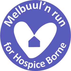 Logo Melbuul'n run for Hospice Borne